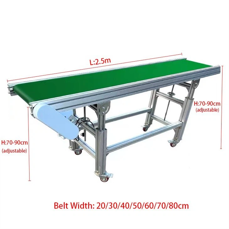 Parallel Adjustable PVC Belt Conveyor For Production Line factory